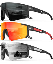 Load image into Gallery viewer, Polarized Sports Sunglasses for Men Women, UV400 Protection Mens Sunglasses Wrap Around Sun Glasses for Cycling Running