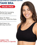 Fruit of the Loom Women's Wireless Cotton Sports Bra, Multipack
