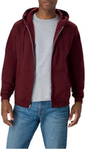 Hanes Men's Zip-up Hoodie, Ecosmart Fleece Full-zip Hoodie for Men, Hooded Sweatshirt