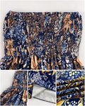 CHICME Womens Boho High Waisted Wide Leg Palazzo Pants Beach Vacation Wear