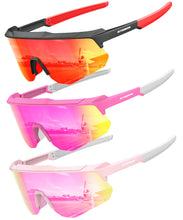 Load image into Gallery viewer, Polarized Sports Sunglasses for Men Women, UV400 Protection Mens Sunglasses Wrap Around Sun Glasses for Cycling Running