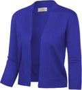 GRACE KARIN Women Cardigan Sweaters Lightweight Knit Cropped Cardigans Trendy 3/4 Sleeve Shrug Bolero S-3XL