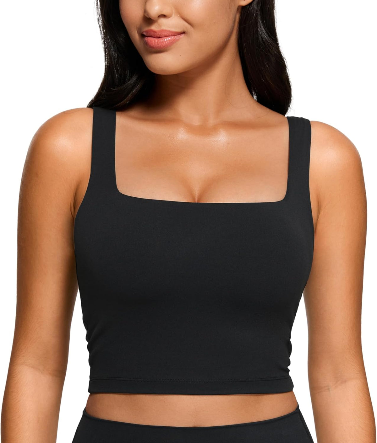 CRZ YOGA Butterluxe Square Neck Crop Tank Top