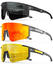 Load image into Gallery viewer, Polarized Sports Sunglasses for Men Women, UV400 Protection Mens Sunglasses Wrap Around Sun Glasses for Cycling Running
