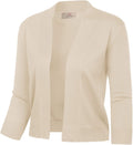 GRACE KARIN Women Cardigan Sweaters Lightweight Knit Cropped Cardigans Trendy 3/4 Sleeve Shrug Bolero S-3XL