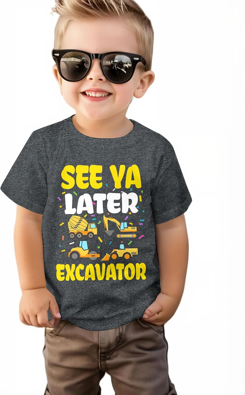 Lovekider Boys Graphic T-Shirt, Cotton Short Sleeve Shirt for Kid Ages 3-8