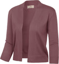 GRACE KARIN Women Cardigan Sweaters Lightweight Knit Cropped Cardigans Trendy 3/4 Sleeve Shrug Bolero S-3XL