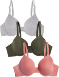 Fruit of the Loom Women’s Cotton T-Shirt Bra, Underwire, Multipack