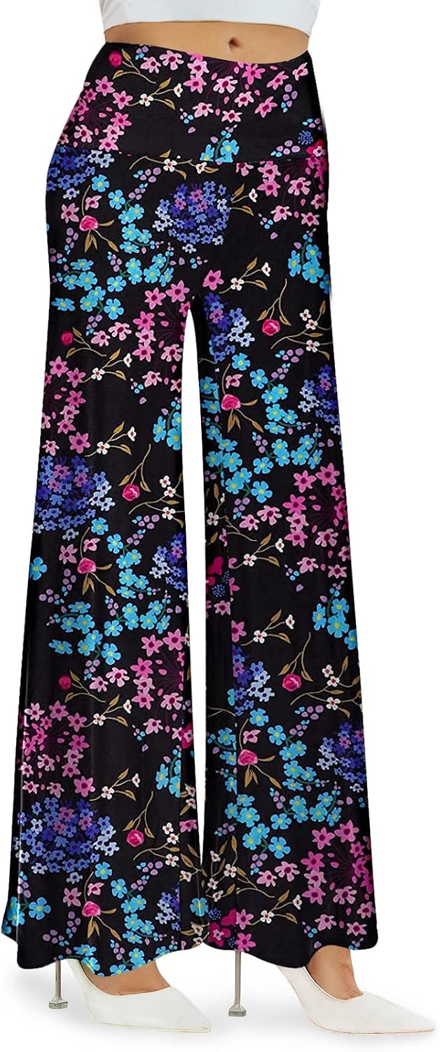 Arolina Palazzo Pants for Women Wide Leg Flowy Pants Casual Comfy High Waist Summer Pants