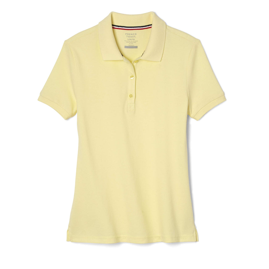 French Toast Women's Cotton Blend Stretch Pique Short Sleeve Polo Shirt