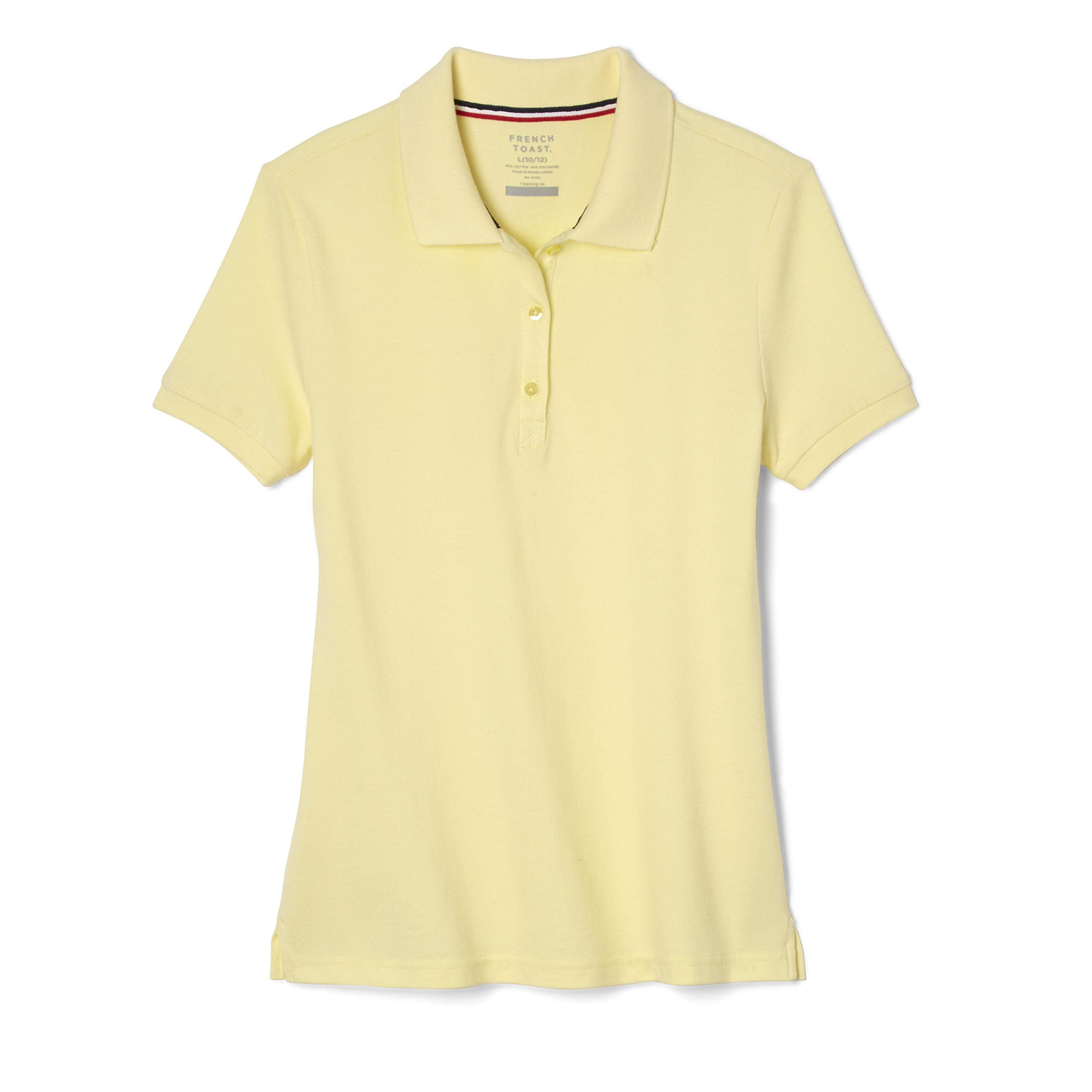 French Toast Women's Cotton Blend Stretch Pique Short Sleeve Polo Shirt