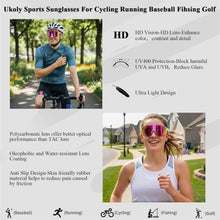 Load image into Gallery viewer, Ukoly Cycling Sunglasses for Men Women with 3 Interchangeable Lenses, Polarized Sports Sunglasses, Baseball Sunglasses