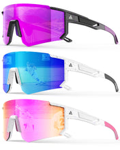 Load image into Gallery viewer, Polarized Sports Sunglasses for Men Women, UV400 Protection Mens Sunglasses Wrap Around Sun Glasses for Cycling Running