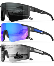 Load image into Gallery viewer, Polarized Sports Sunglasses for Men Women, UV400 Protection Mens Sunglasses Wrap Around Sun Glasses for Cycling Running