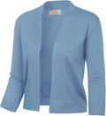 GRACE KARIN Women Cardigan Sweaters Lightweight Knit Cropped Cardigans Trendy 3/4 Sleeve Shrug Bolero S-3XL