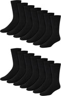 Hanes Men's Double Tough Crew Socks | Moisture Wicking Socks, Multipack