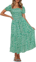 ZESICA Womens 2026 Summer Boho Floral Ruffle Maxi Dress