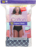 Hanes Women's Underwear Pack, 10-Pack, Full-Coverage Cotton Blend Panties, Moisture-Wicking Underwear for Women