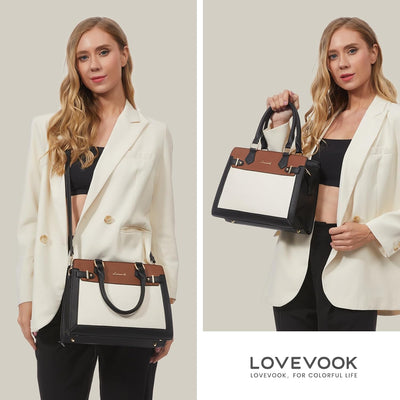 LOVEVOOK Purses and Handbags for Women, Tote Shoulder Bag Satchel Purse and PU Leather Top Handle for ladies