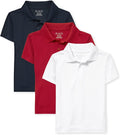 The Children's Place Boys' Short Sleeve Pique Polo, 3 Pack