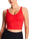 THE GYM PEOPLE Women’s Longline Sports Bra Wirefree Padded Medium Support Yoga Bras Gym Running Workout Tank Tops
