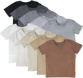 HonestBaby Baby Toddler & Kids' 100% Organic Cotton Short Sleeve T-Shirts (10-Pack)