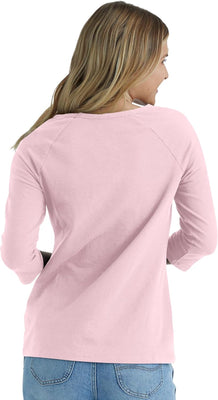 Hanes Women's Raglan Sleeve Stretch Cotton Crewneck Tee