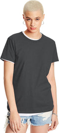 Hanes Women's Perfect-T Crewneck T-Shirt, Lightweight Cotton Short Sleeve Tee for Women