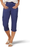 Lee Women's Relaxed Fit Austyn Knit Waist Cargo Capri Pant