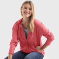Hanes Women's Lightweight Full Zip Hoodie, Textured Cotton Zip Up, T-Shirt Hoodie