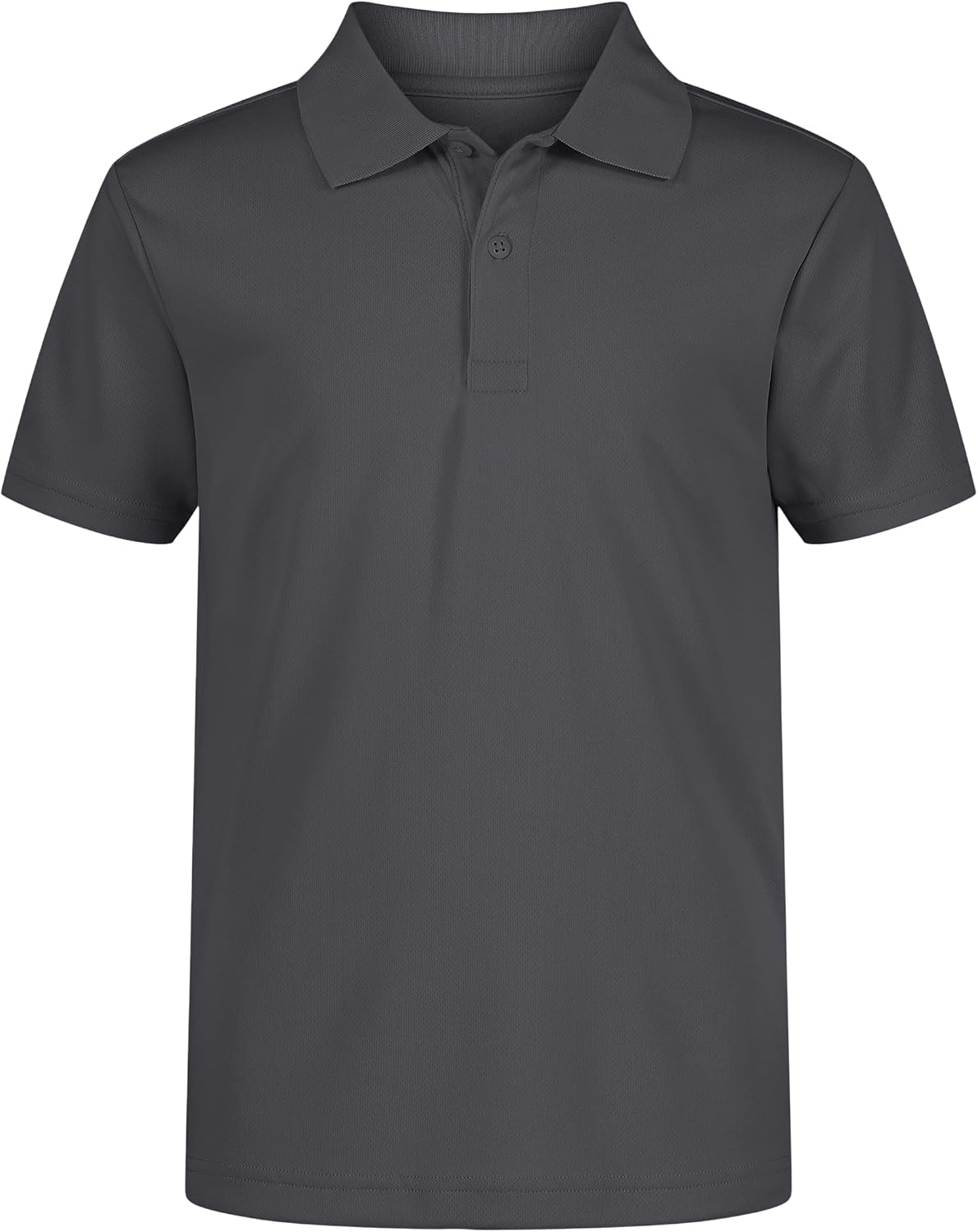 Nautica Boys' School Uniform Short Sleeve Polo Shirt, Button Closure, Moisture Wicking Performance Material