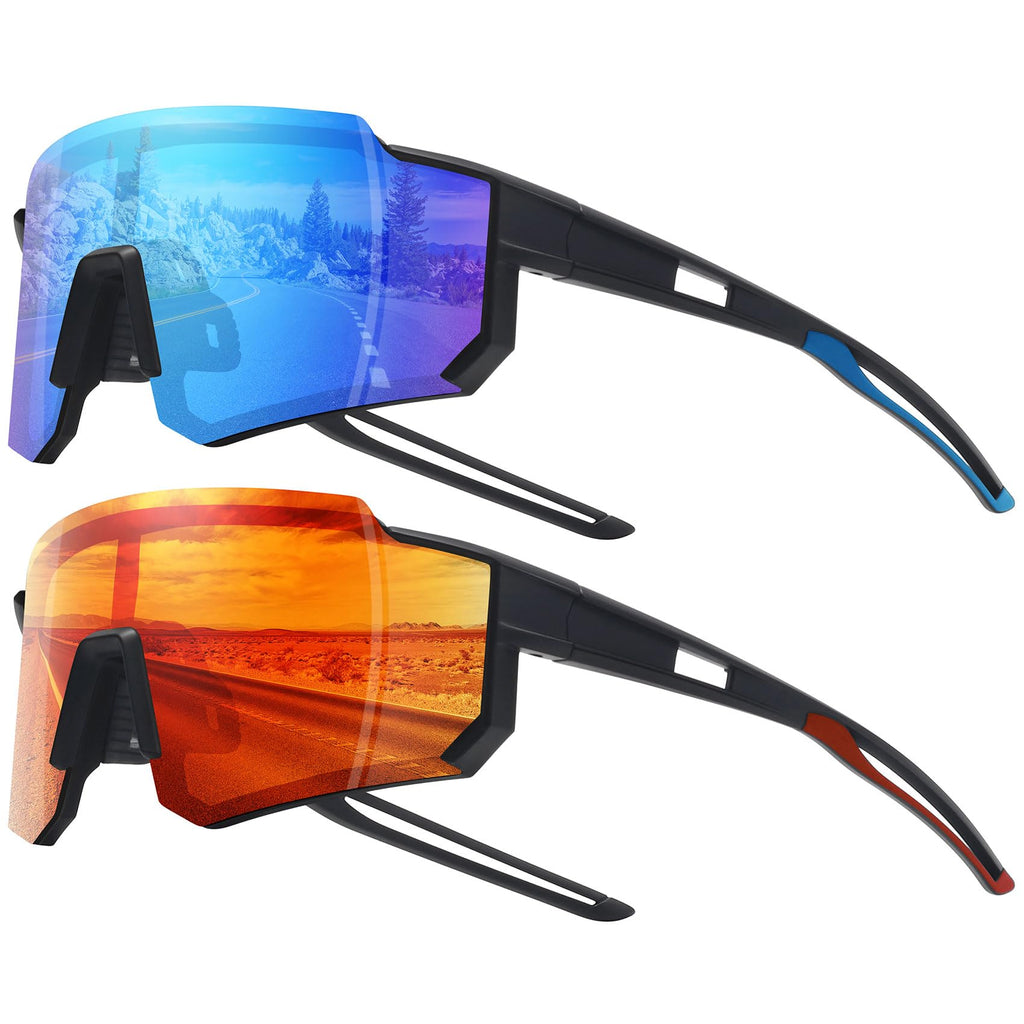 STORYCOAST Polarized Sports Sunglasses for Men Women,Driving Fishing Cycling Mountain Bike Sunglasses UV400 Protection
