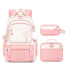 Load image into Gallery viewer, Girls 3-Piece School Backpack Set with Pencil Case &amp; Lunch Bag | Cute Kids Bookbag | Oxford Cloth | Waterproof