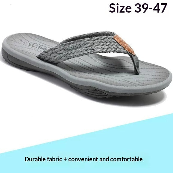 Men's Minimalist Casual Slippers - Breathable Flat Heel Webbing Slides