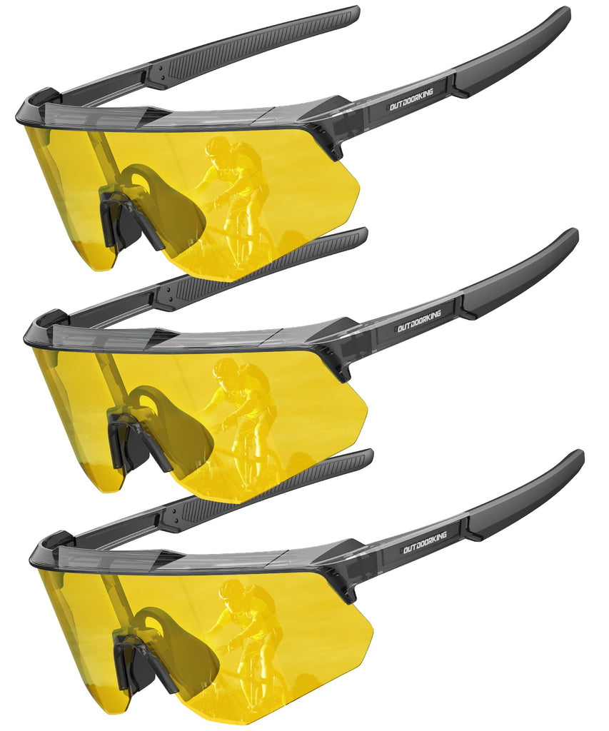 Polarized Sports Sunglasses for Men Women, UV400 Protection Mens Sunglasses Wrap Around Sun Glasses for Cycling Running