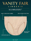 Vanity Fair Women's Illumination Hi Cut Panties, Silky Stretch & Satin Trim