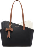 LOVEVOOK Small Tote Purse for Women, 2026 Structured PU Leather Handbags with Top Handle, Elegant Satchel Shoulder Bag