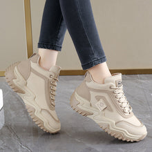 Load image into Gallery viewer, Korean Style Women's Casual High-Top Dad Shoes | Lace-Up Synthetic Leather Sneakers