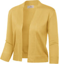 GRACE KARIN Women Cardigan Sweaters Lightweight Knit Cropped Cardigans Trendy 3/4 Sleeve Shrug Bolero S-3XL