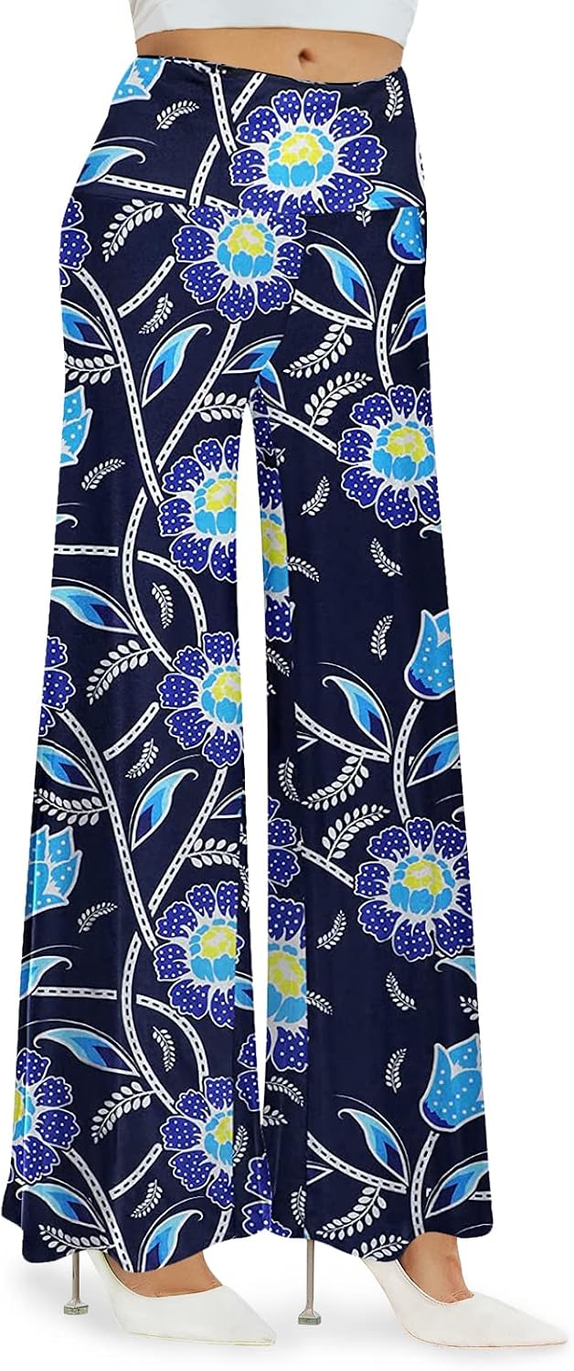 Arolina Palazzo Pants for Women Wide Leg Flowy Pants Casual Comfy High Waist Summer Pants