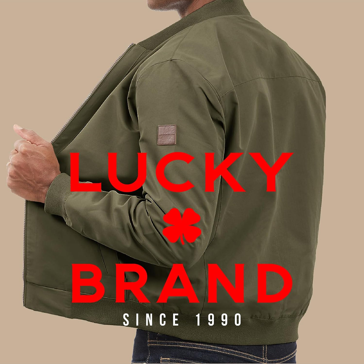 Lucky Brand Mens Bomber Jacket
