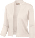 GRACE KARIN Women Cardigan Sweaters Lightweight Knit Cropped Cardigans Trendy 3/4 Sleeve Shrug Bolero S-3XL