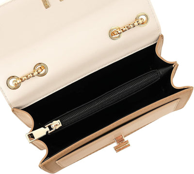 Color-Block Crossbody Bags for Women Leather Cross Body Purses Cute Designer Handbags Shoulder Bag Medium Size