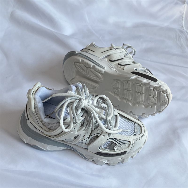 Men's Retro Chunky Sole Sneakers - Breathable Mesh Athletic Shoes with EVA Sole