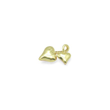 Load image into Gallery viewer, Double Pink Heart Gold Charm Pendant, Sku#LK1074