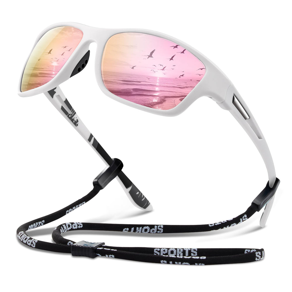 suoso Polarized Sports Sunglasses for Men: UV400 Protection Glasses Wrap Around Goggles for Driving Fishing