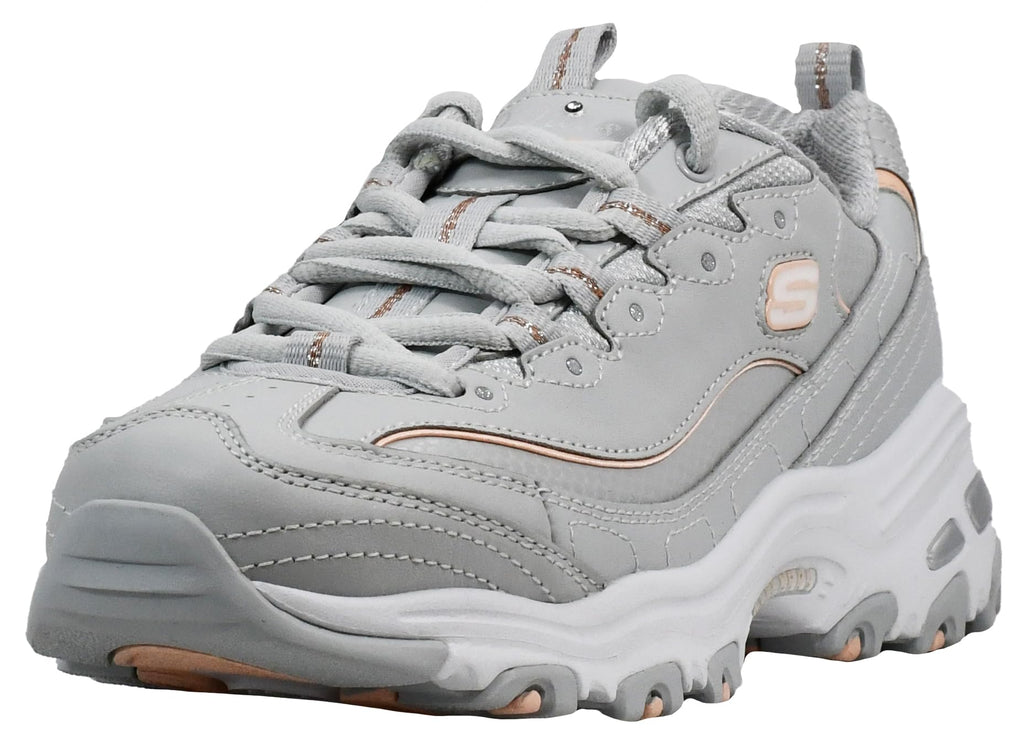 Skechers Women's D'Lites Fresh Start Memory Foam Lace-up Sneaker