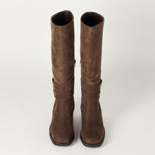 Load image into Gallery viewer, The Drop Women's Sage Tall Biker Boot with Buckles