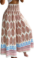 CHICME Womens Boho High Waisted Wide Leg Palazzo Pants Beach Vacation Wear