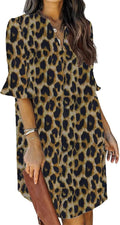 QACOHU women's V neck flowy dress for vacation